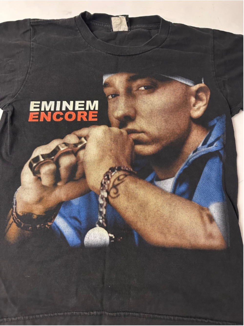 Vintage Eminem Encore Promo T Shirt Heavy Metal Tag Mens S Y2K Rap Tee Thai Impo